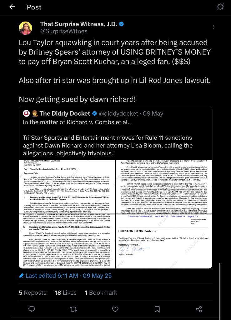 Screenshot of tweet by That Surprise Witness